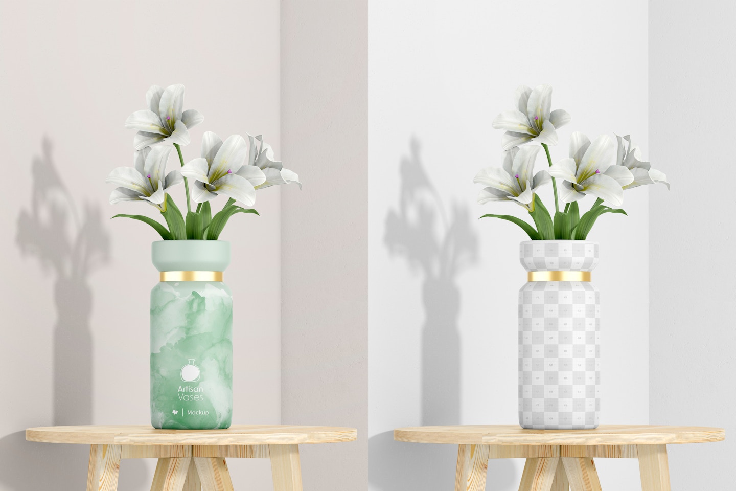Decorative Vase Mockup, Side View