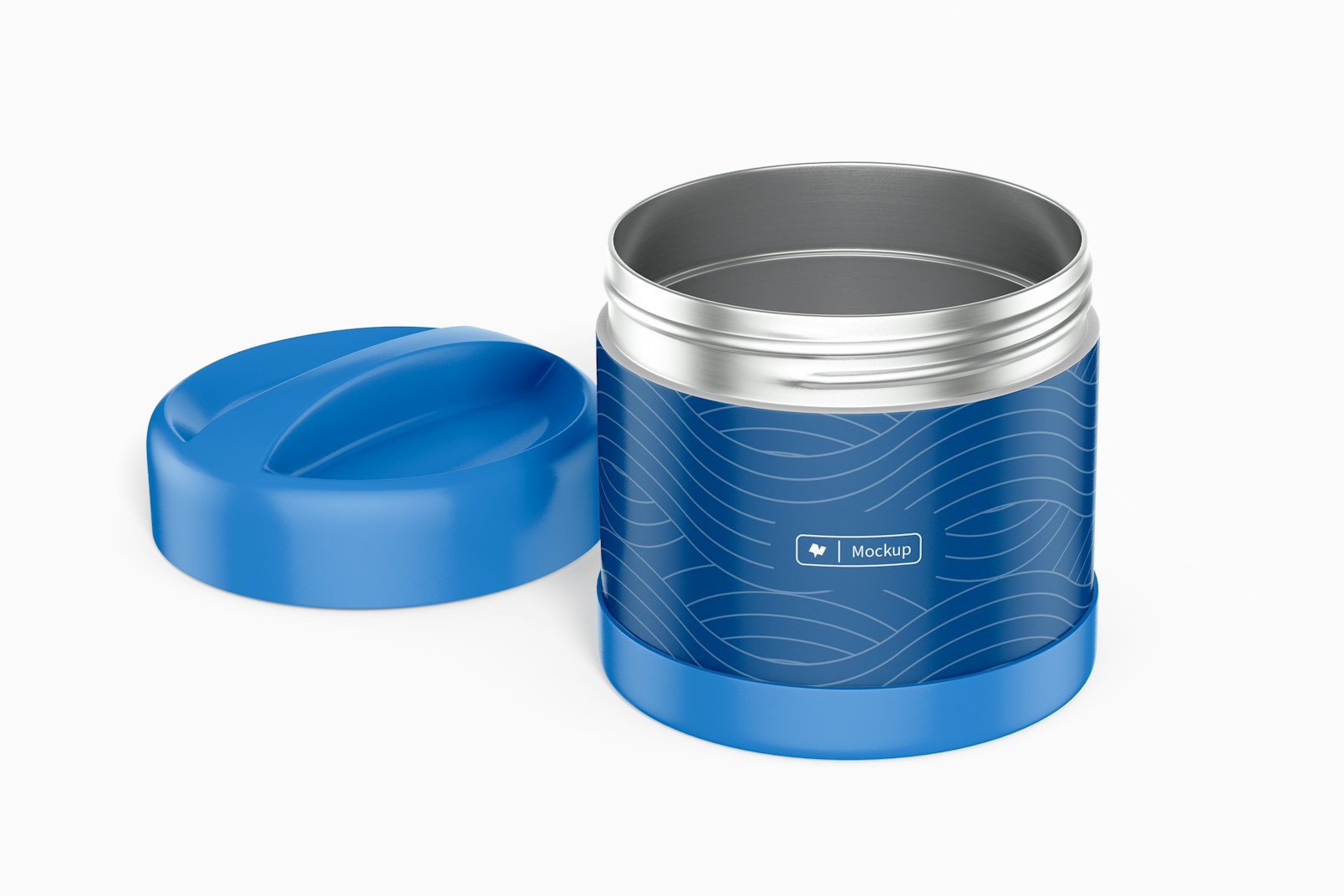500 ml Food Container Mockup, Opened