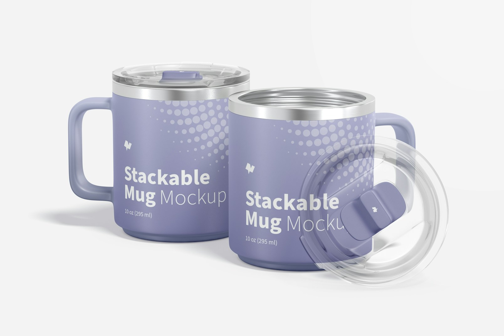 10 oz Stackable Mugs Mockup
