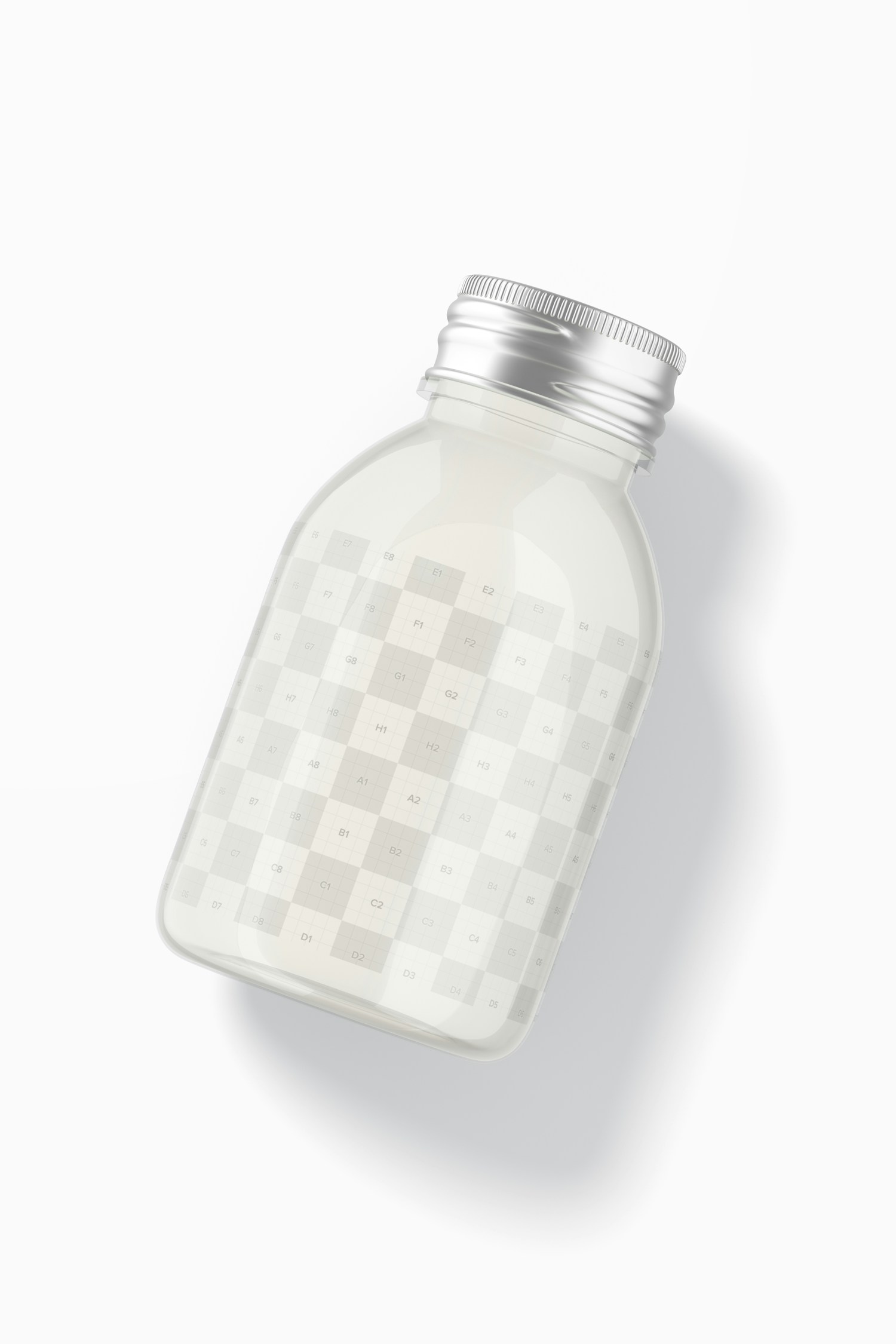 Plastic Milk Bottles Mockup, Top View
