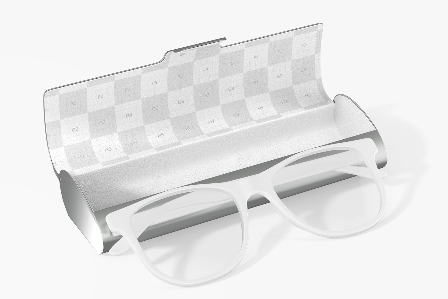 Metal Eyeglasses Case Mockup, Perspective