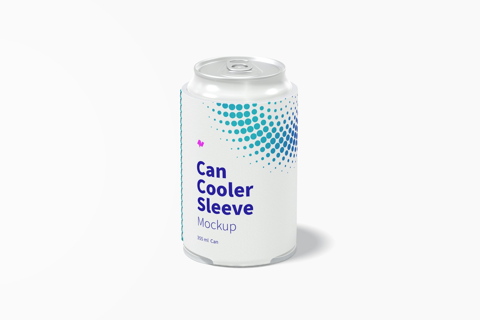 Neoprene 355 ml Can Cooler Sleeve Mockup, Front View