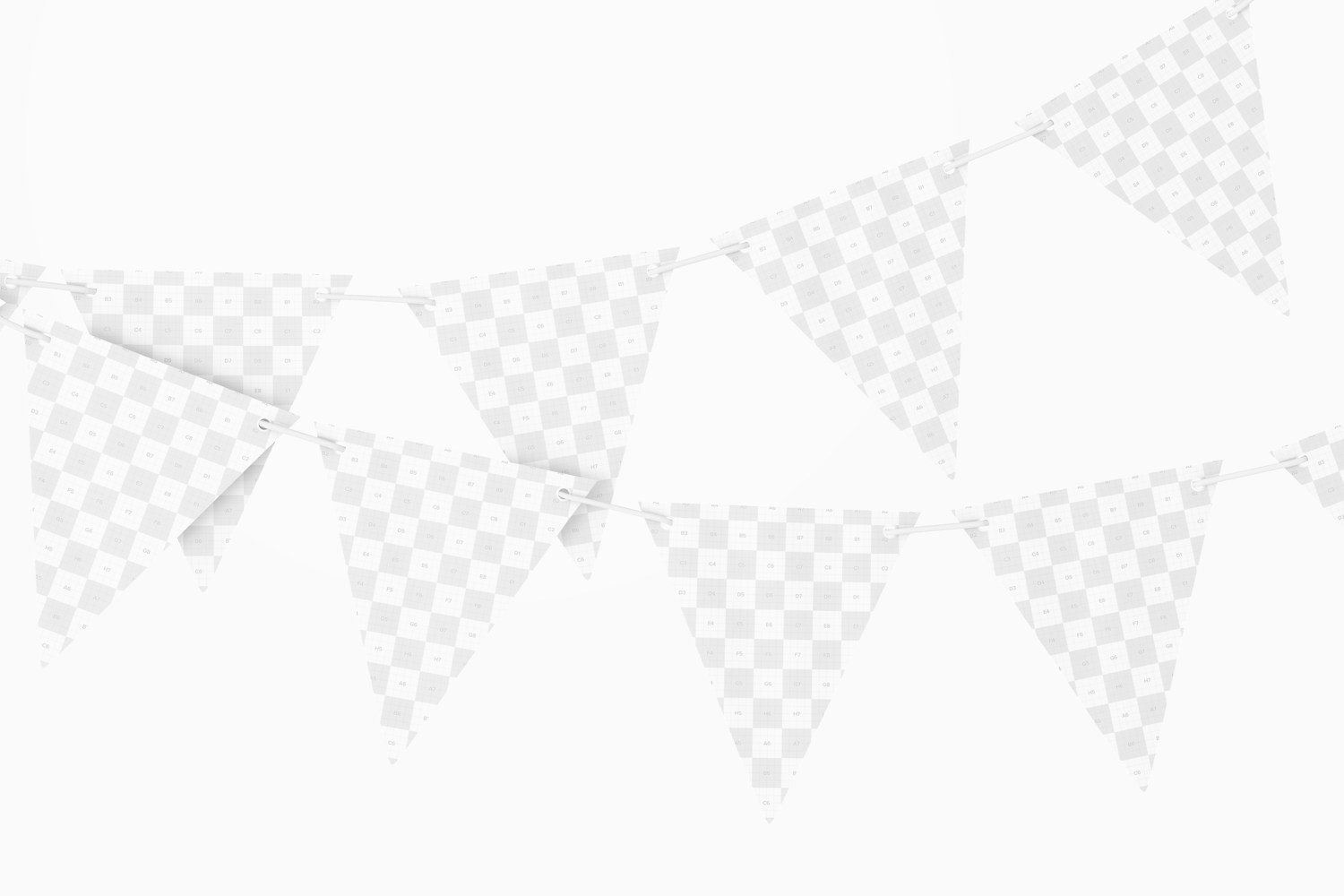 Triangle Festive Flags Garland Mockup Triangle Festive Flags Garland Mockup