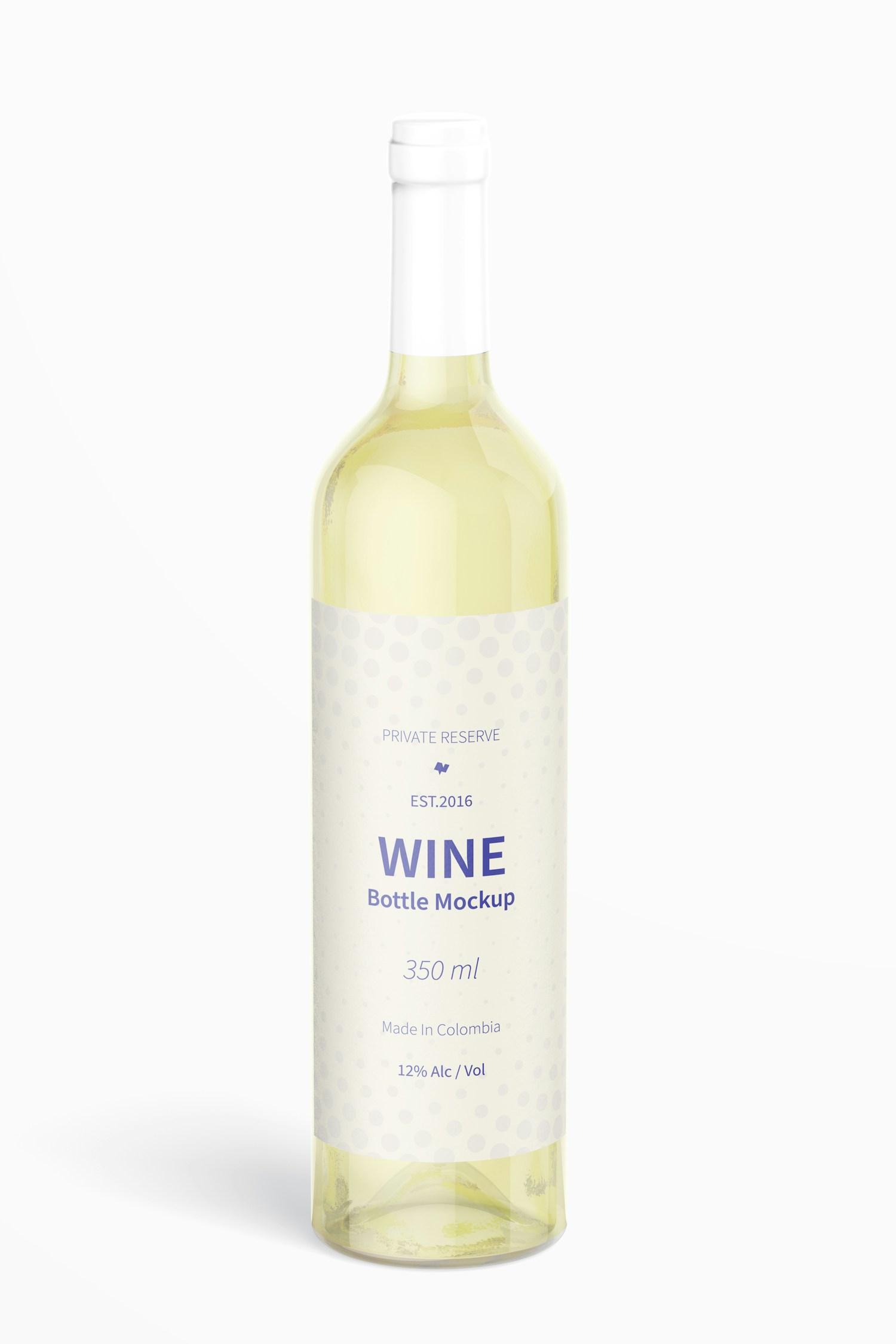 350ml Wine Bottle Mockup 350ml Wine Bottle Mockup