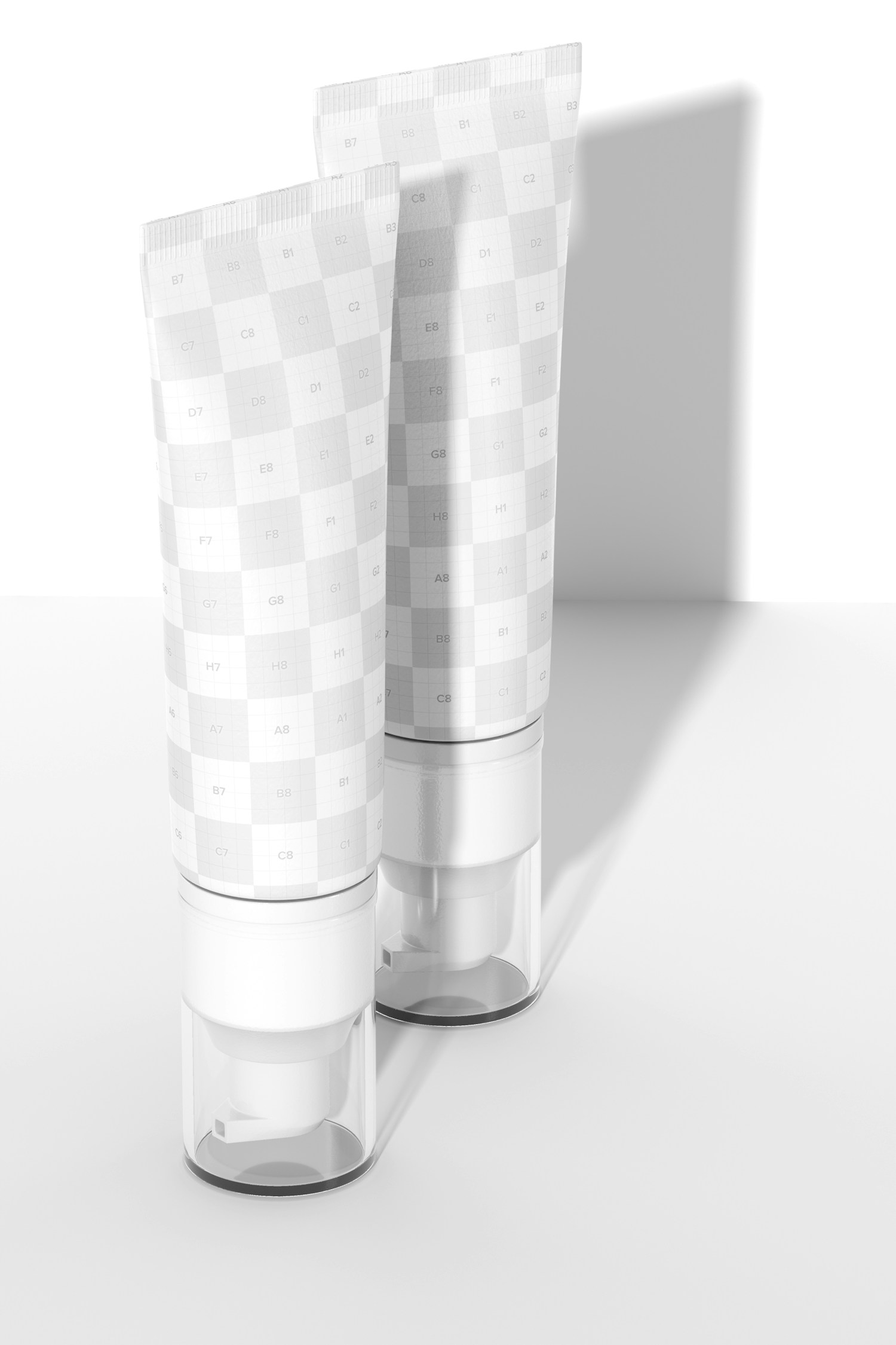 Pump Tubes Mockup, Standing Pump Tubes Mockup, Standing