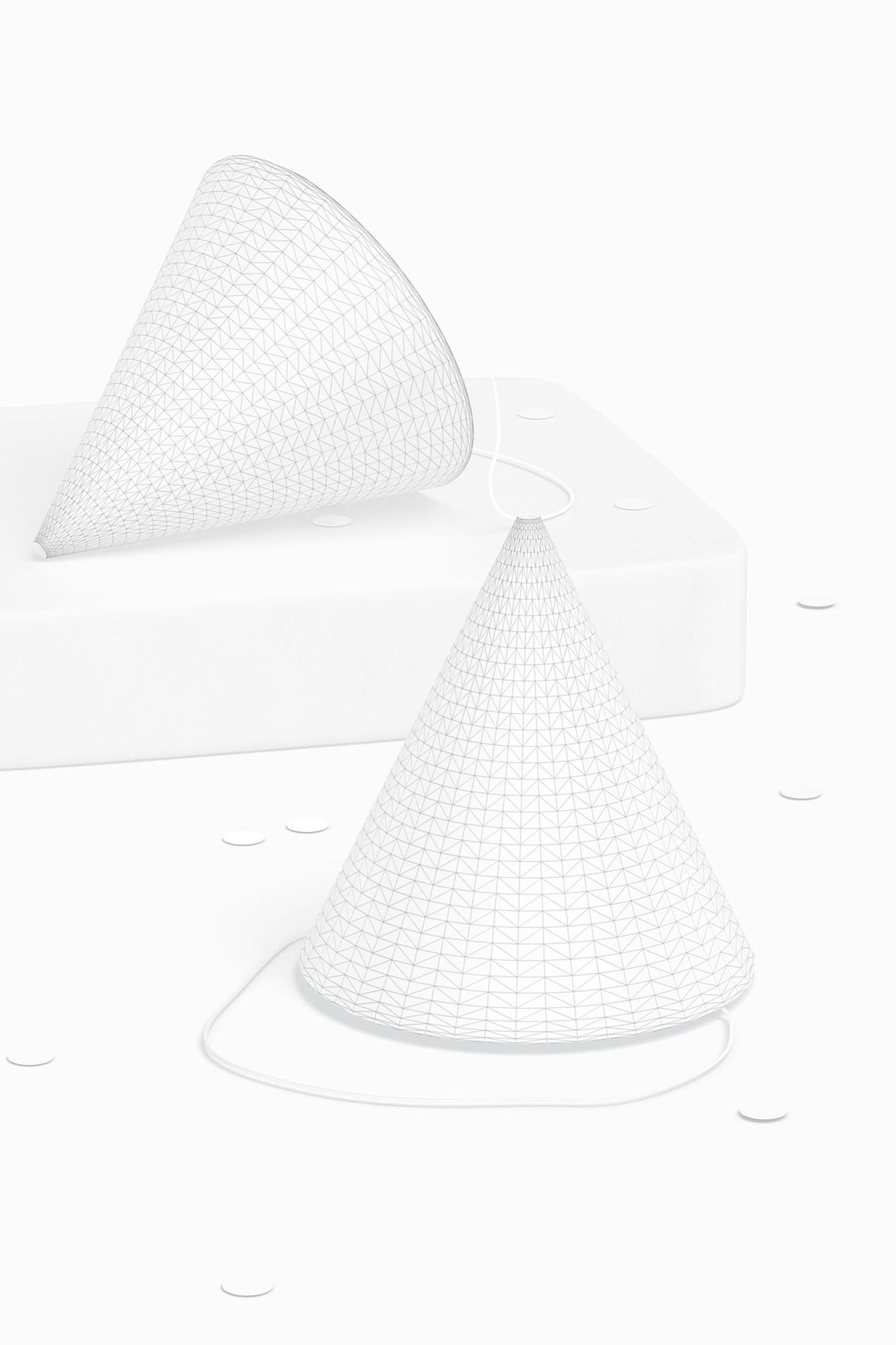 Matte Party Hat Mockup, Perspective