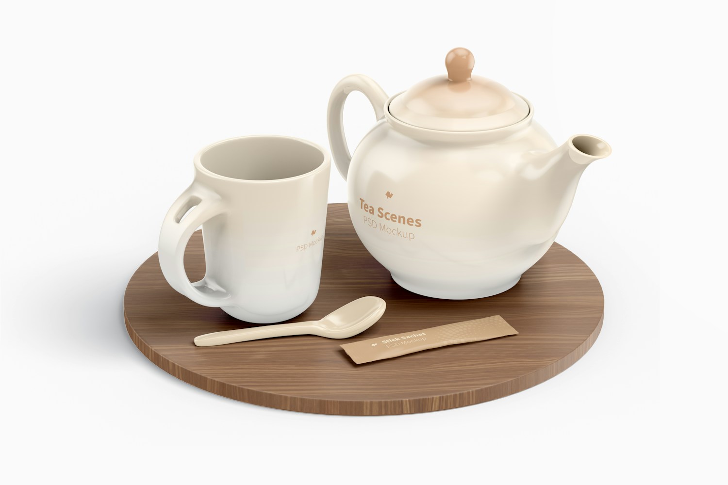 Tea Scene with Surface Mockup Tea Scene with Surface Mockup