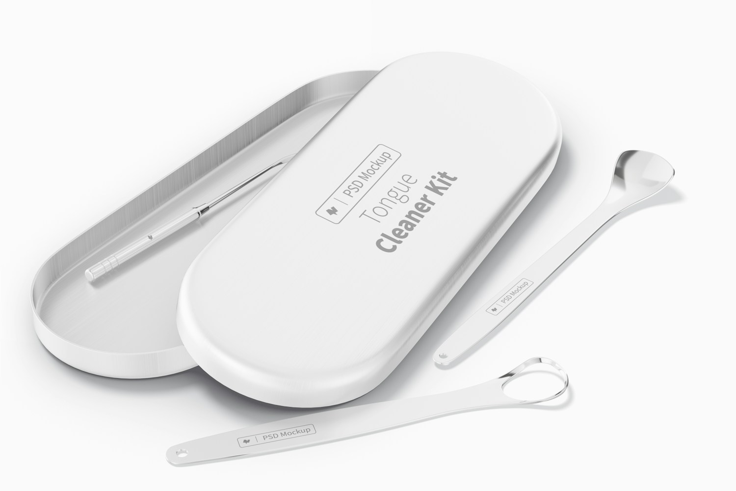 Tongue Cleaner Kit Mockup Tongue Cleaner Kit Mockup