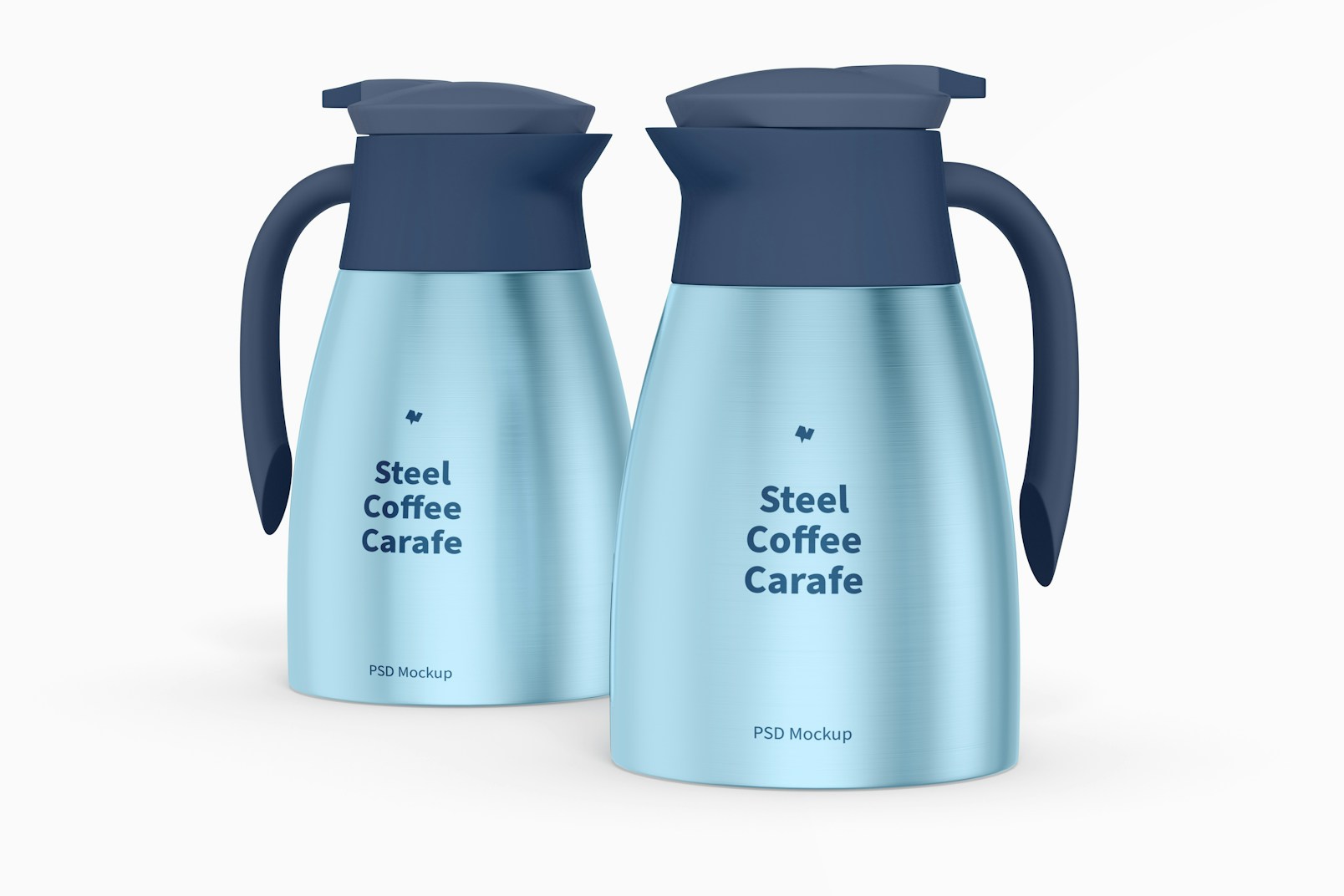 Steel Coffee Carafes Mockup