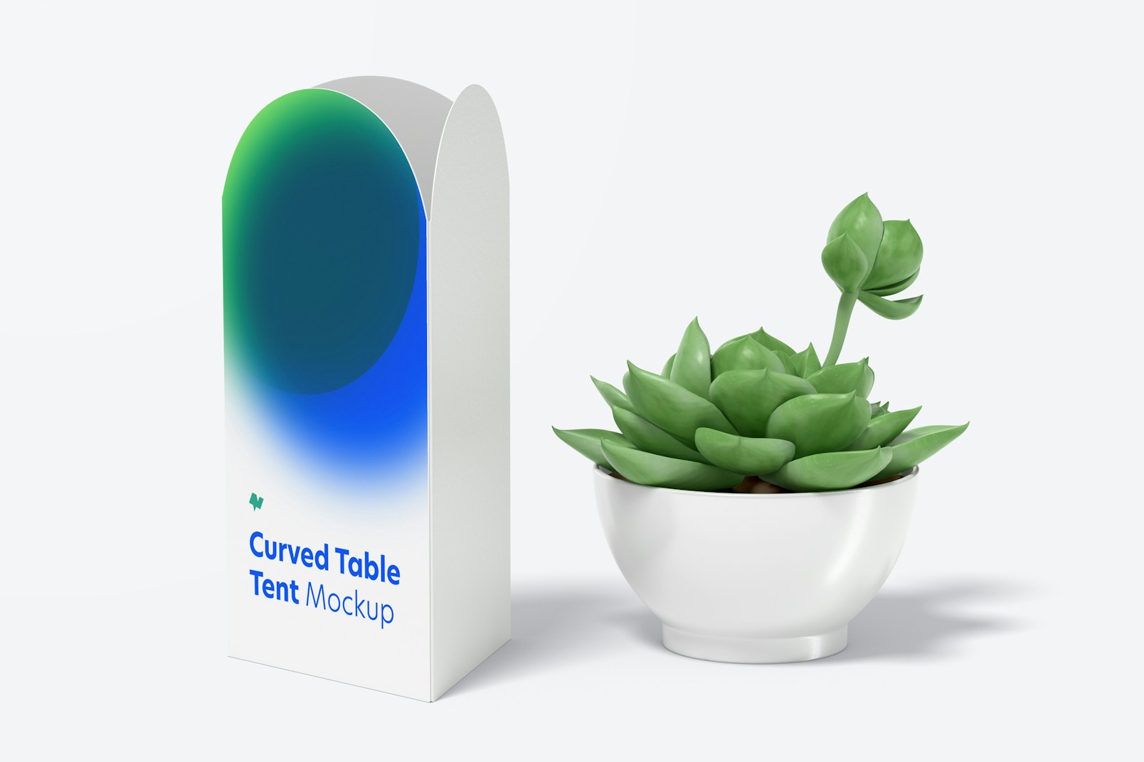 Curved Top Table Tent Mockup