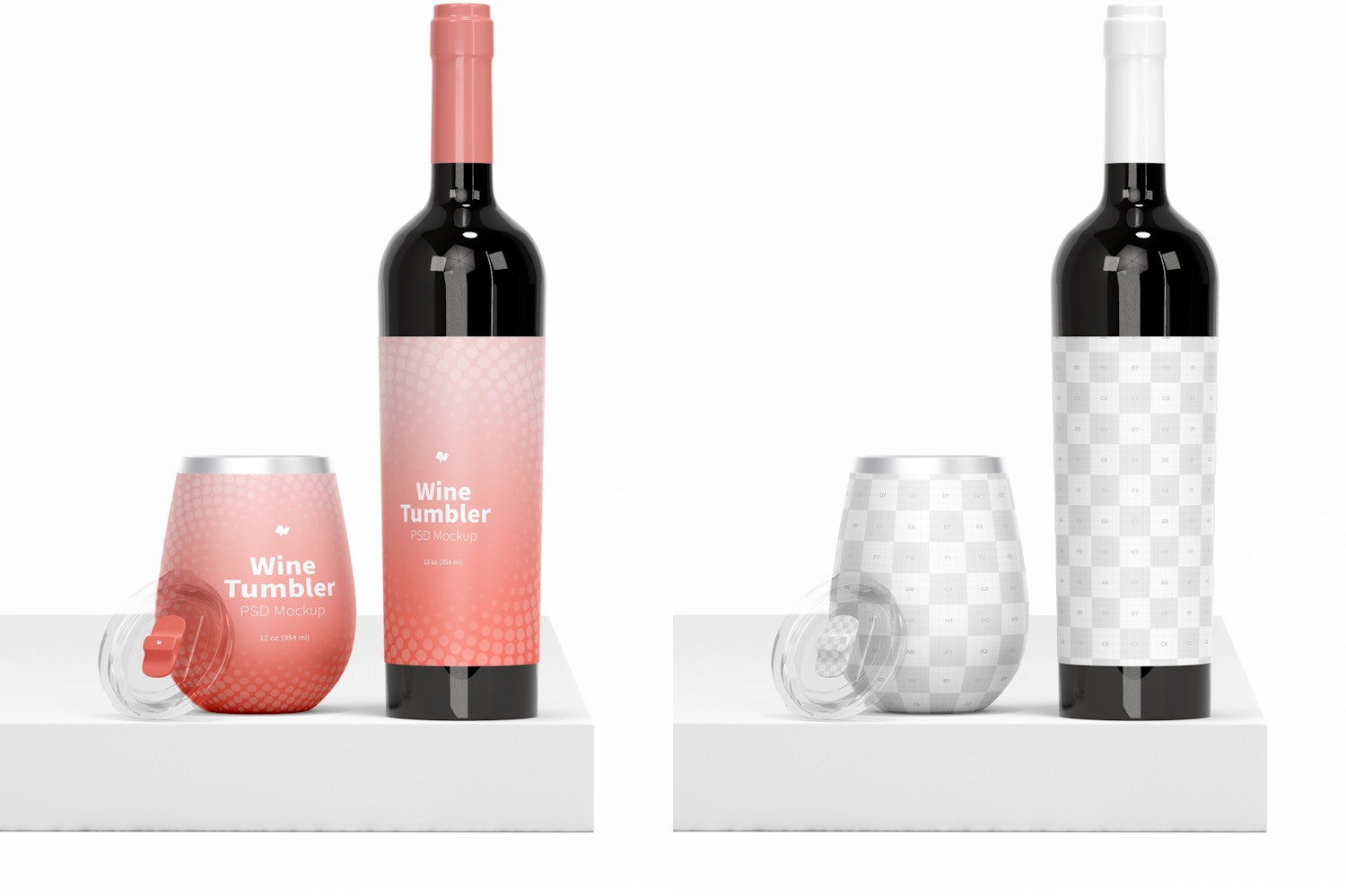 12 oz Wine Tumbler Mockup