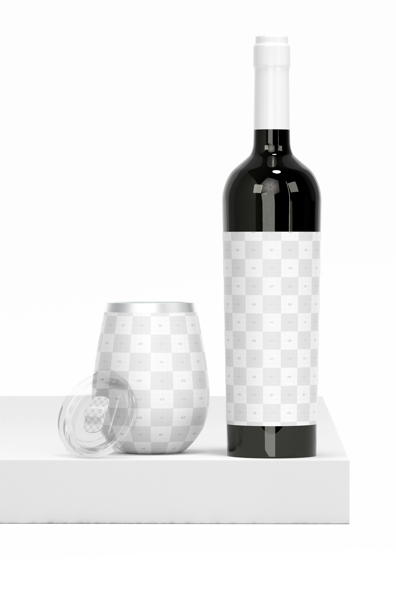 Maqueta de Vaso de Vino de 12 oz