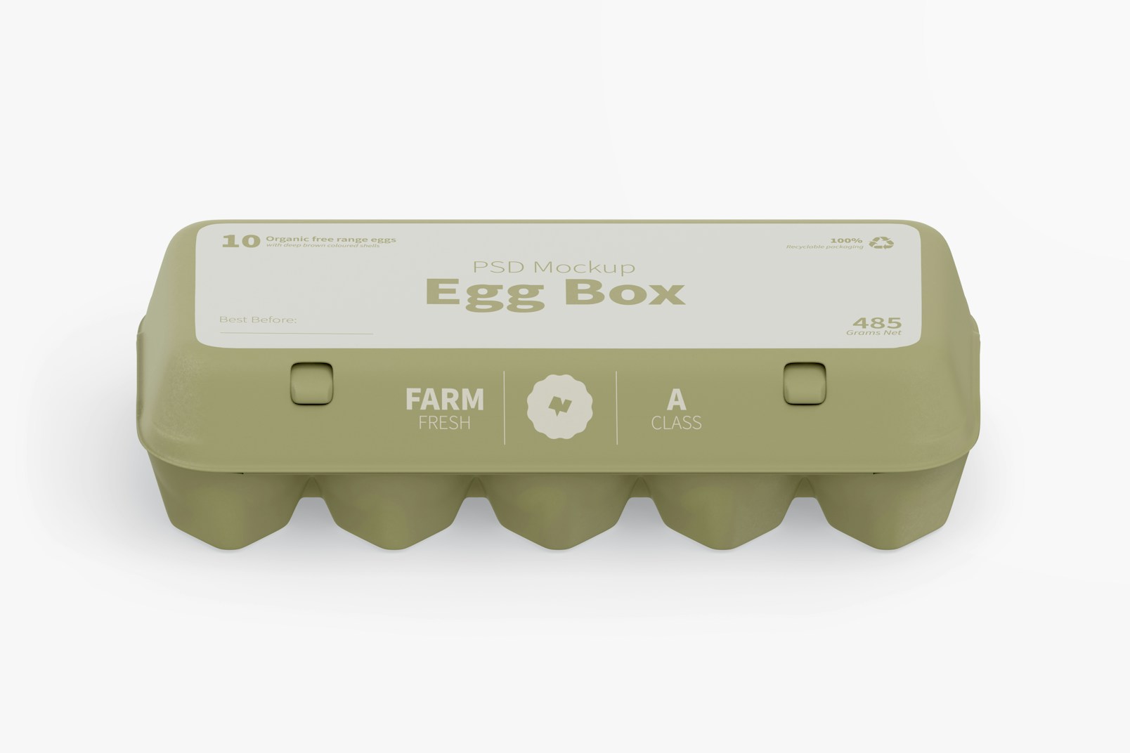 Egg Box Mockup, Isometric View
