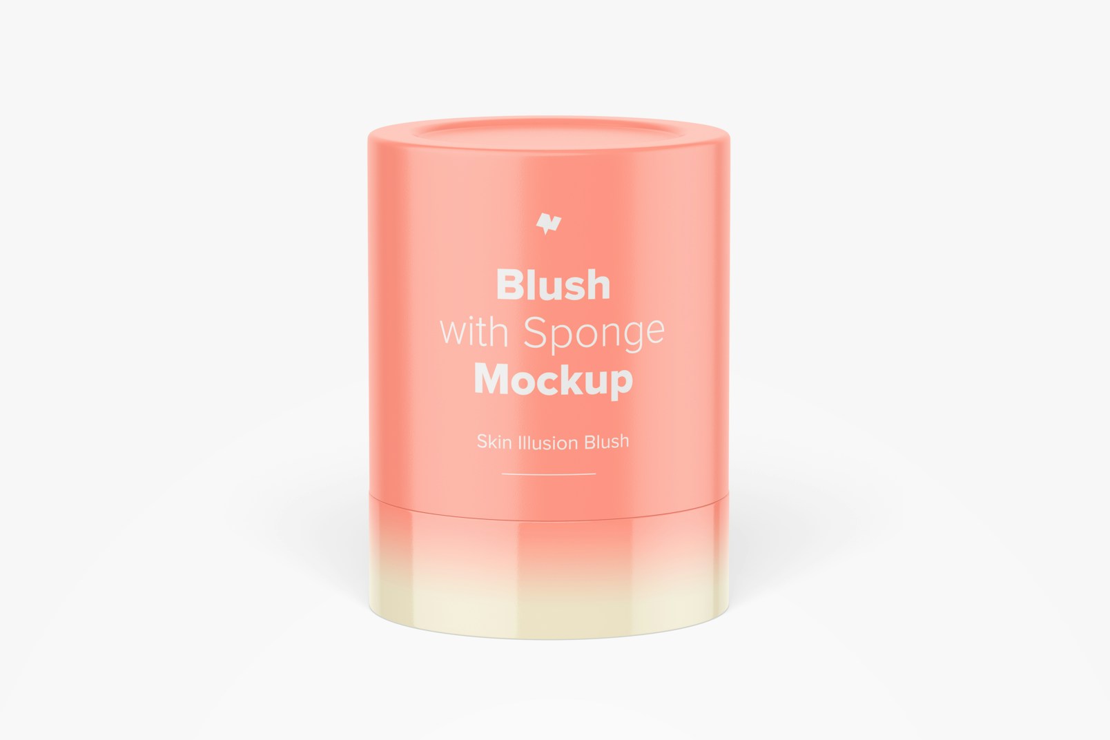 Blush with Sponge Mockup, Front View
