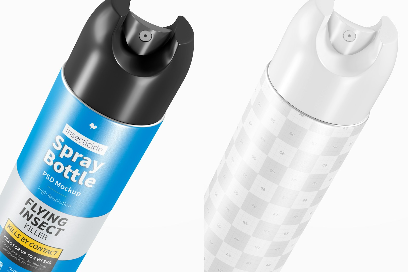 Insecticide Spray Bottle Mockup, Close Up
