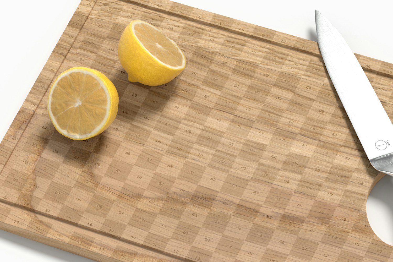 Wooden Cutting Board Mockup, Close Up Wooden Cutting Board Mockup, Close Up