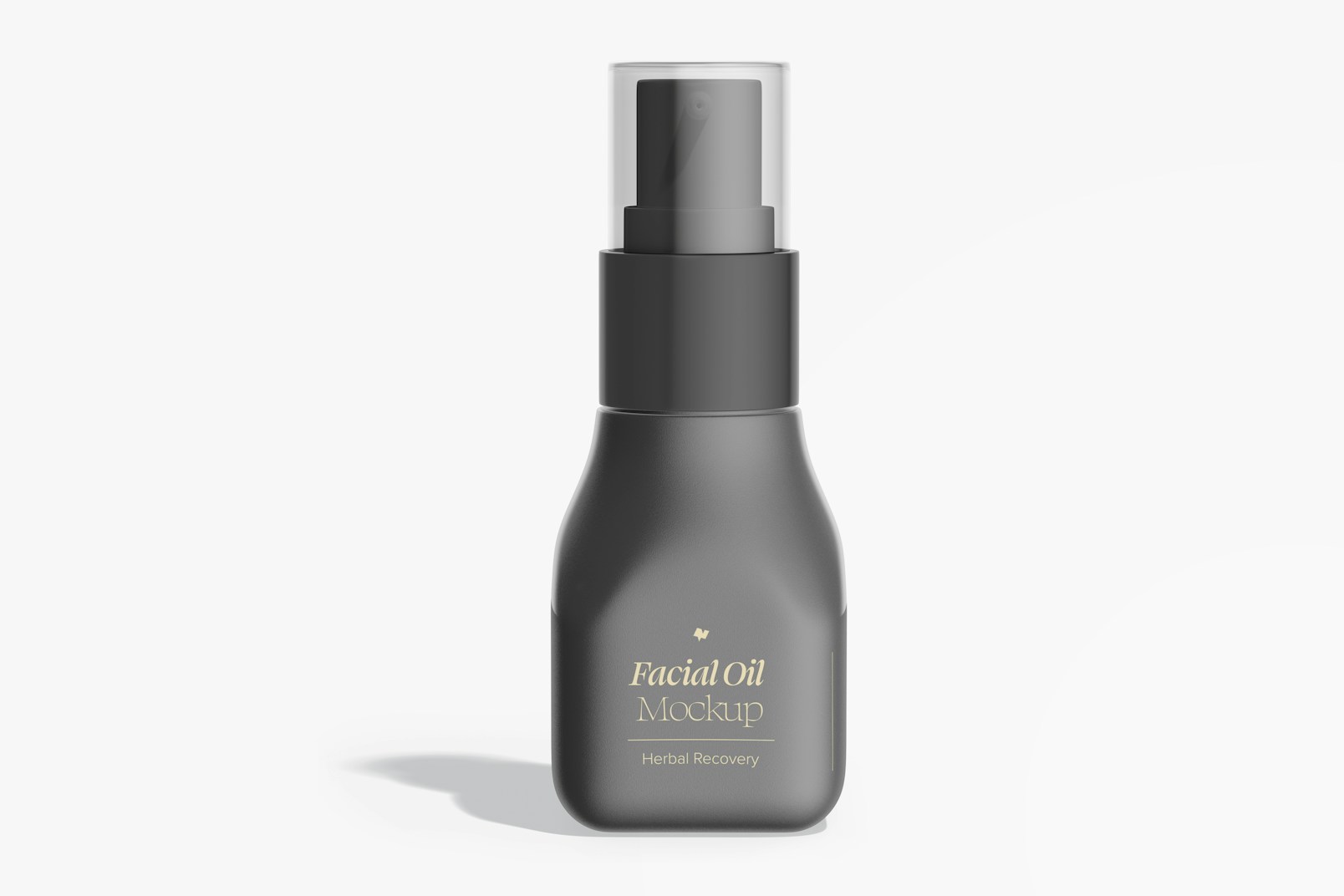 Small Facial Oil Bottle Mockup, Front View