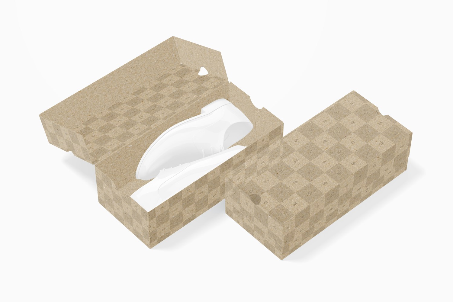 Shoe Boxes Mockup, Opened and Closed