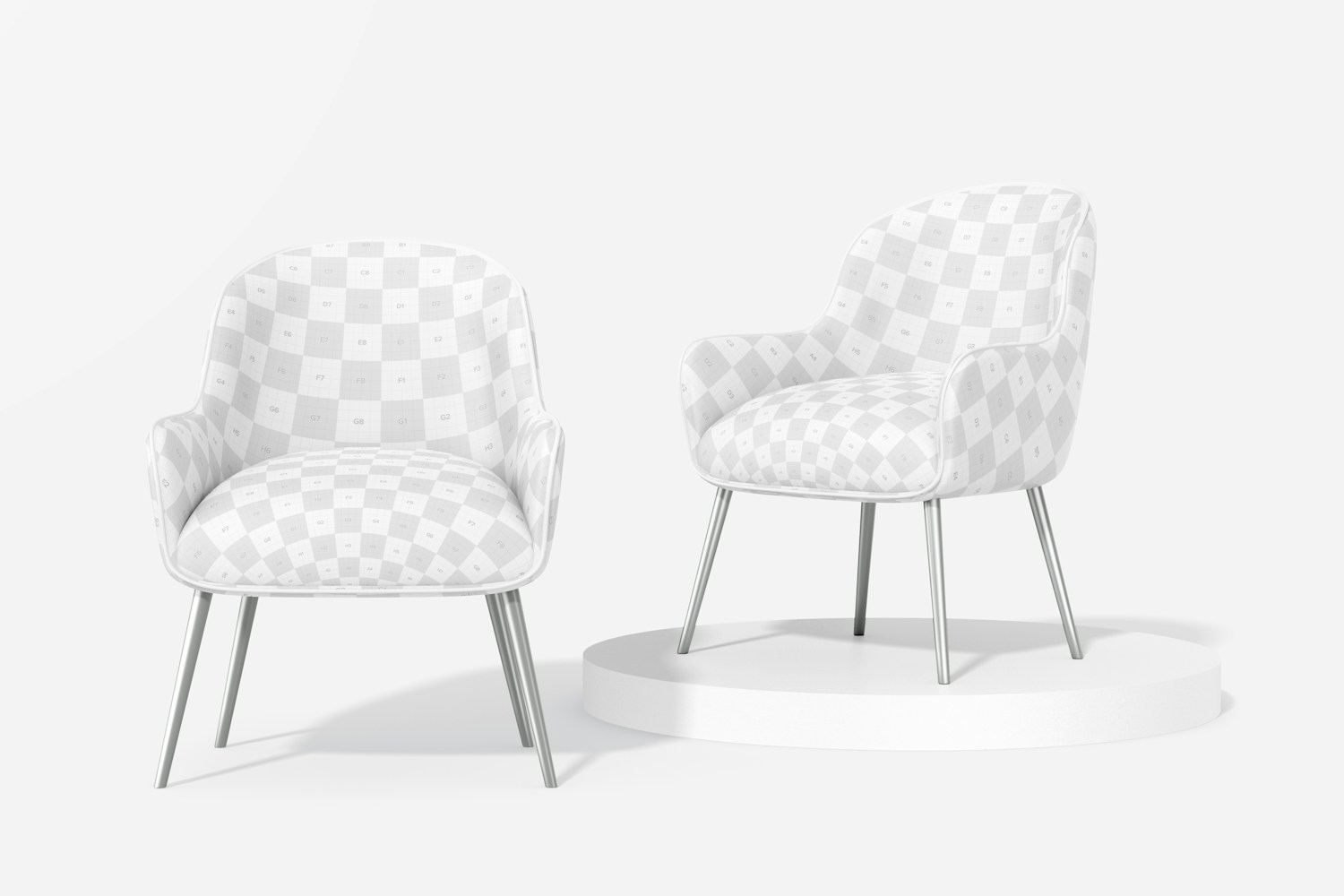 Modern Chairs Mockup, Right View