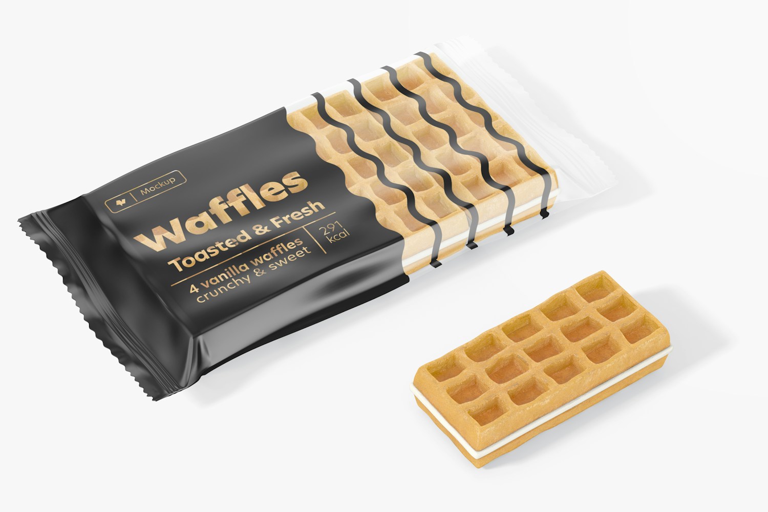 Waffles Packaging Mockup