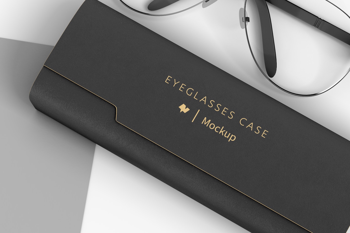 Luxury Eyeglasses Case Mockup, Close Up