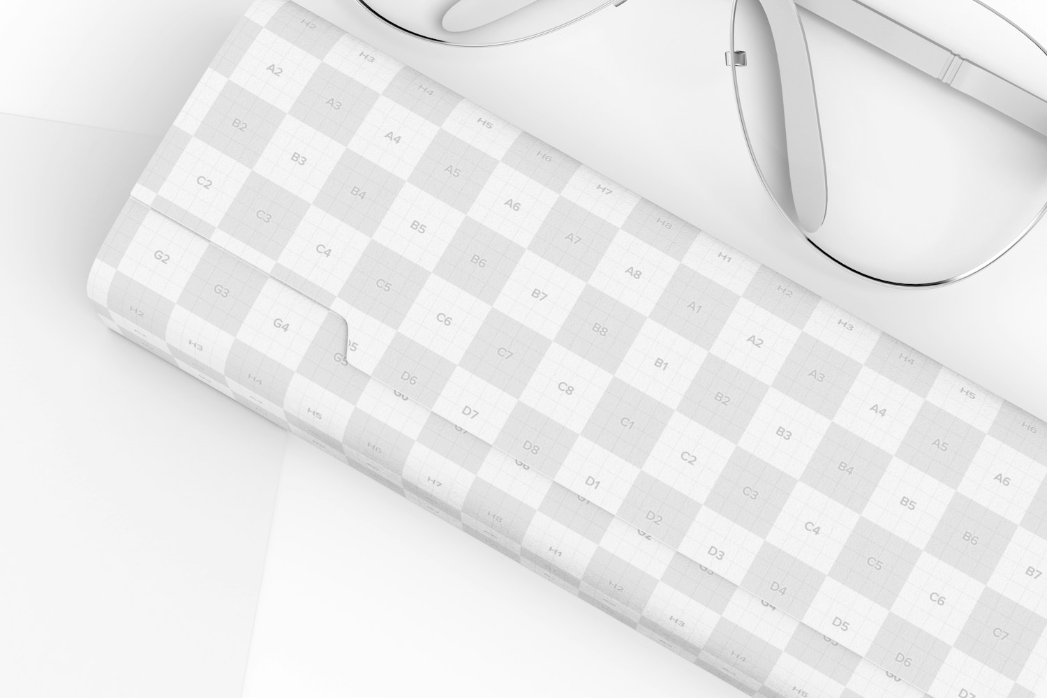 Luxury Eyeglasses Case Mockup, Close Up Luxury Eyeglasses Case Mockup, Close Up