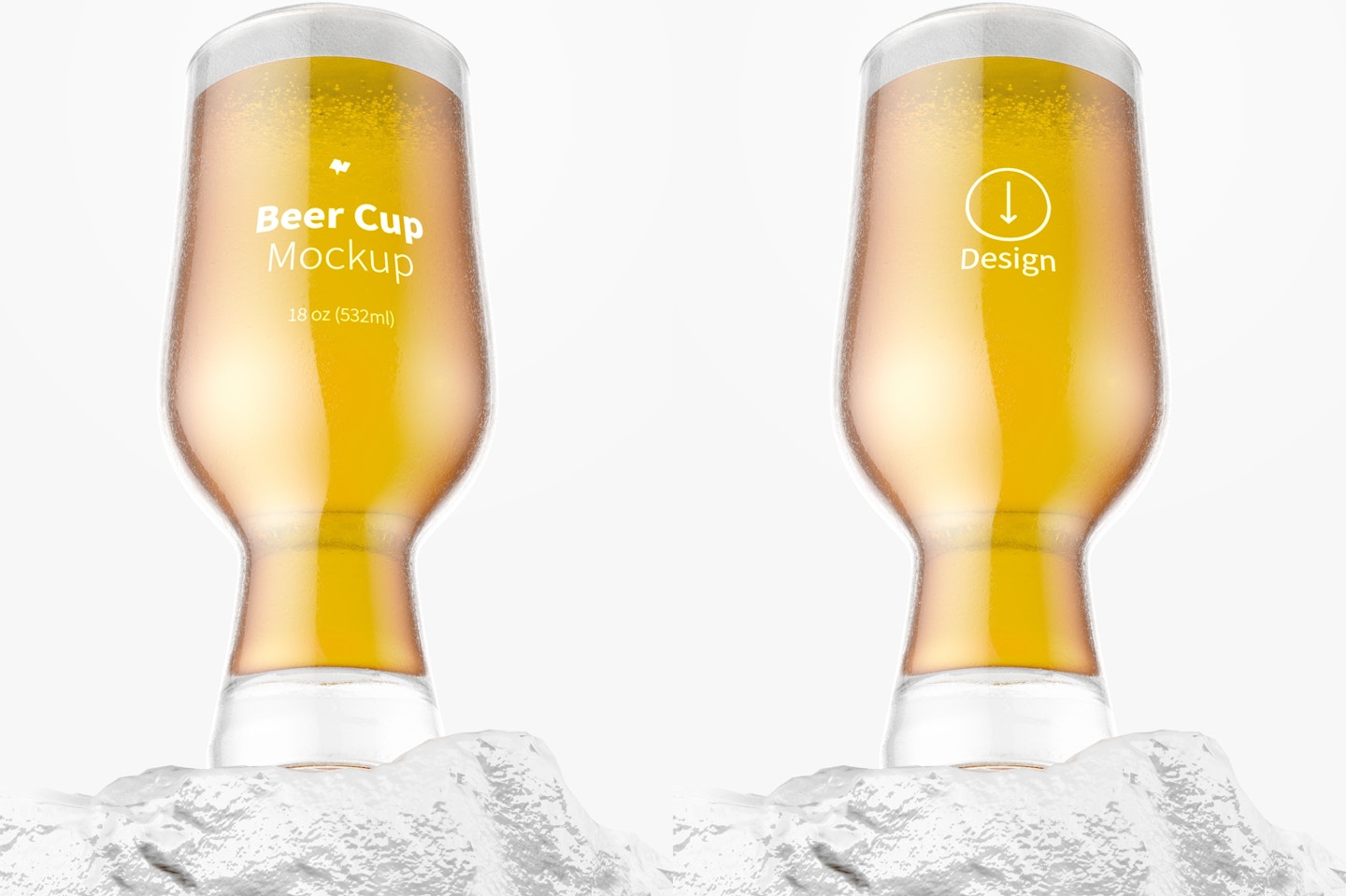 18 oz Glass Beer Cup Mockup