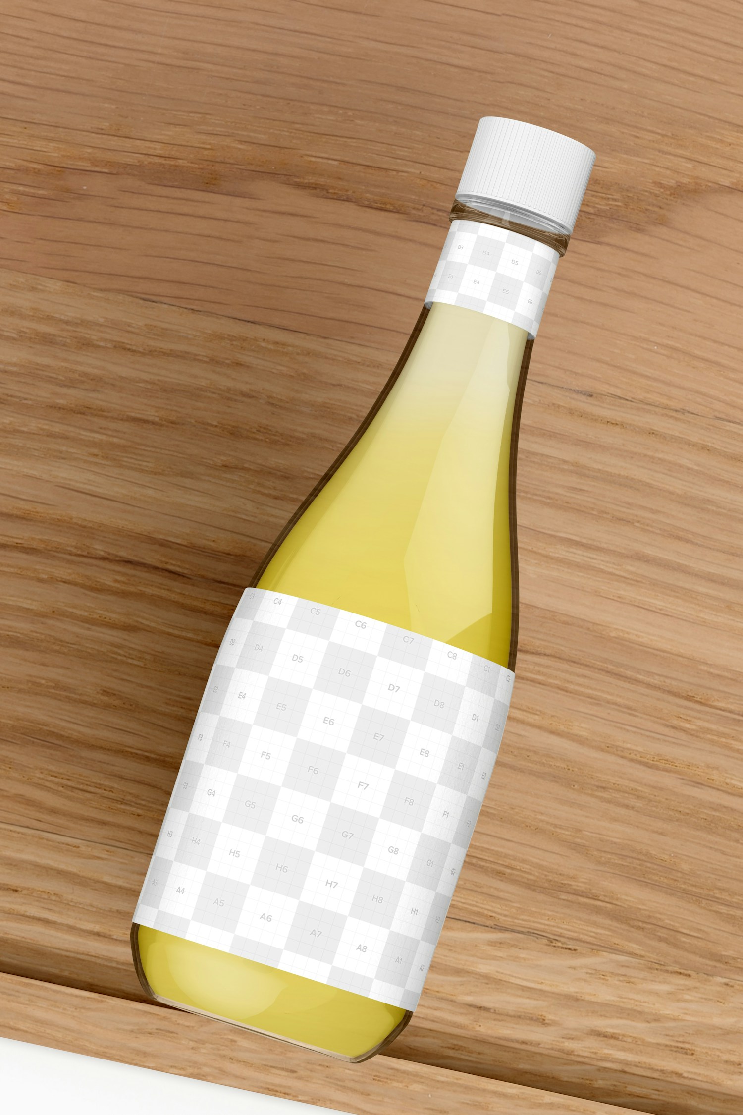 14.5 oz Lemon Vinaigrette Bottle Mockup, Top View