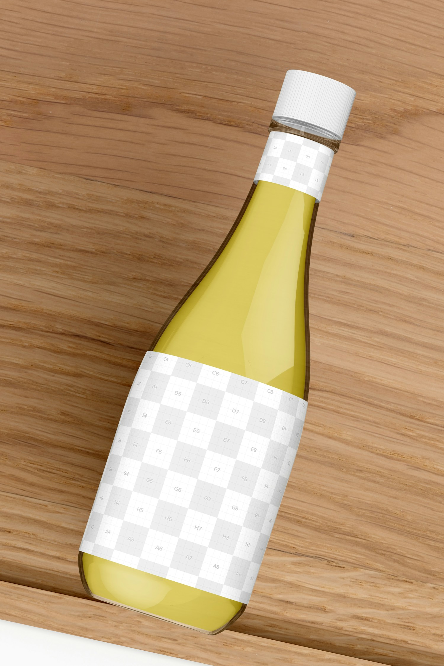 14.5 oz Lemon Vinaigrette Bottle Mockup, Top View