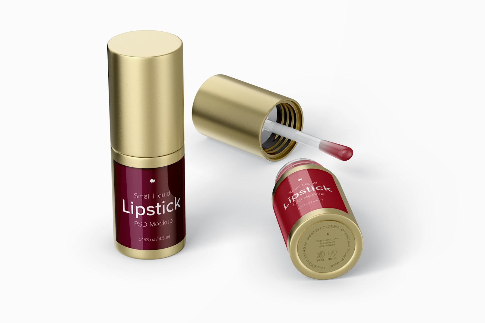 Small Liquid Lipsticks Mockup