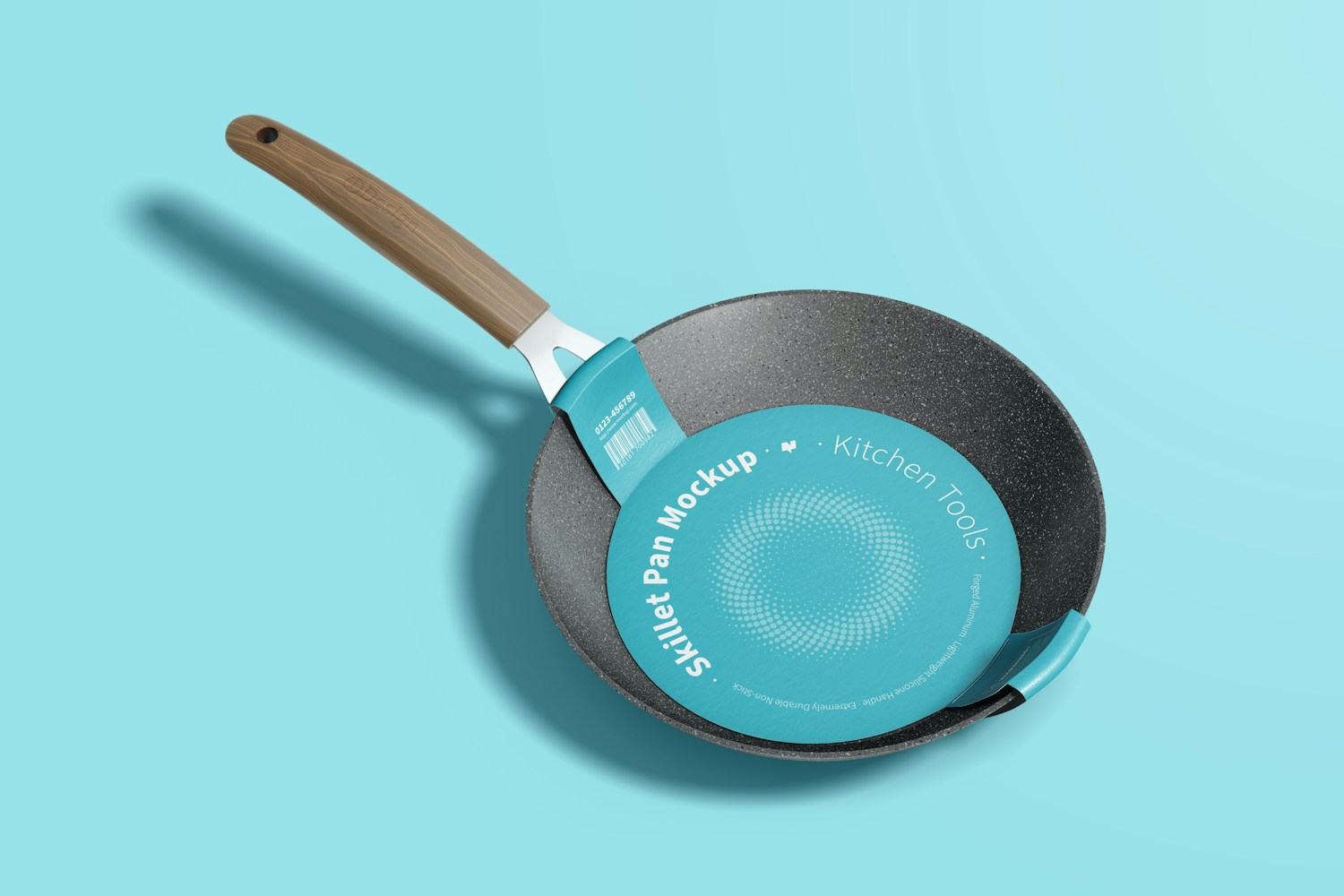 Skillet Pans Mockup, Right View Skillet Pans Mockup, Right View