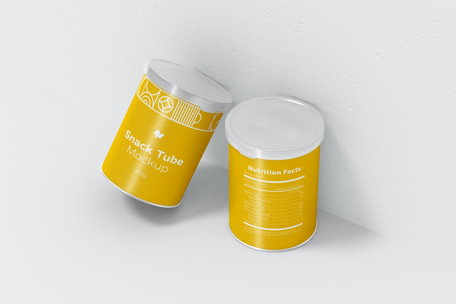 40g Snack Tube Mockup, Perspective 40g Snack Tube Mockup, Perspective