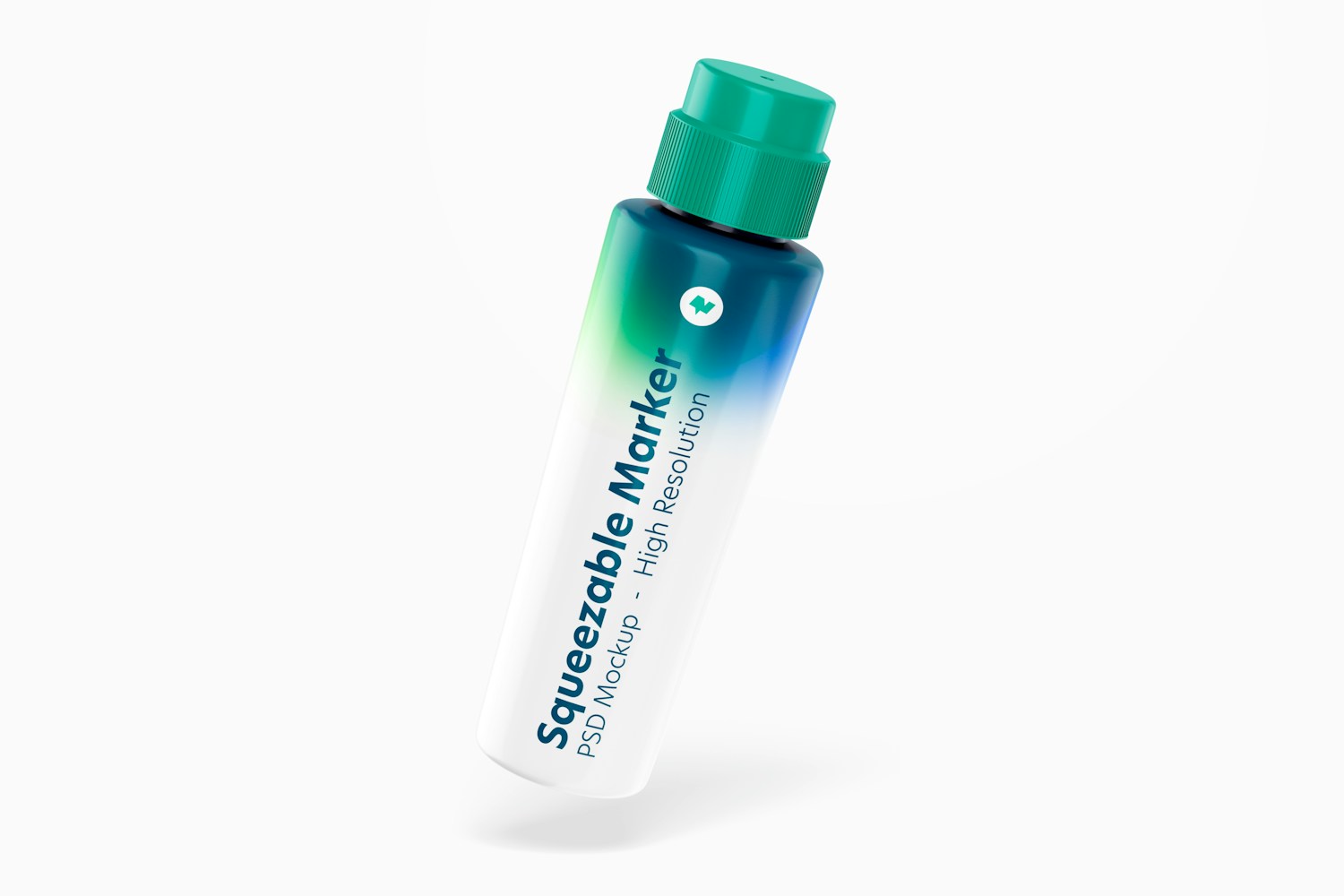 Squeezable Marker Mockup, Falling Squeezable Marker Mockup, Falling