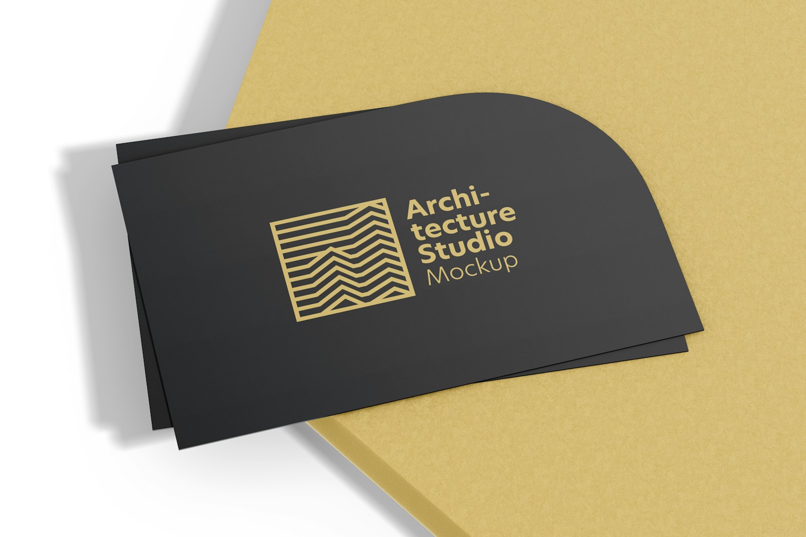 Stylish Business Card Mockup, on Surface