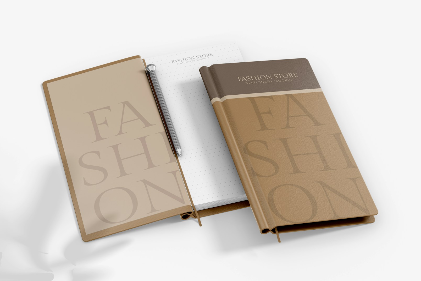 Fashion Design Notebook Mockup, Perspective