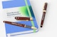 Wooden Pens with Notebook Mockup