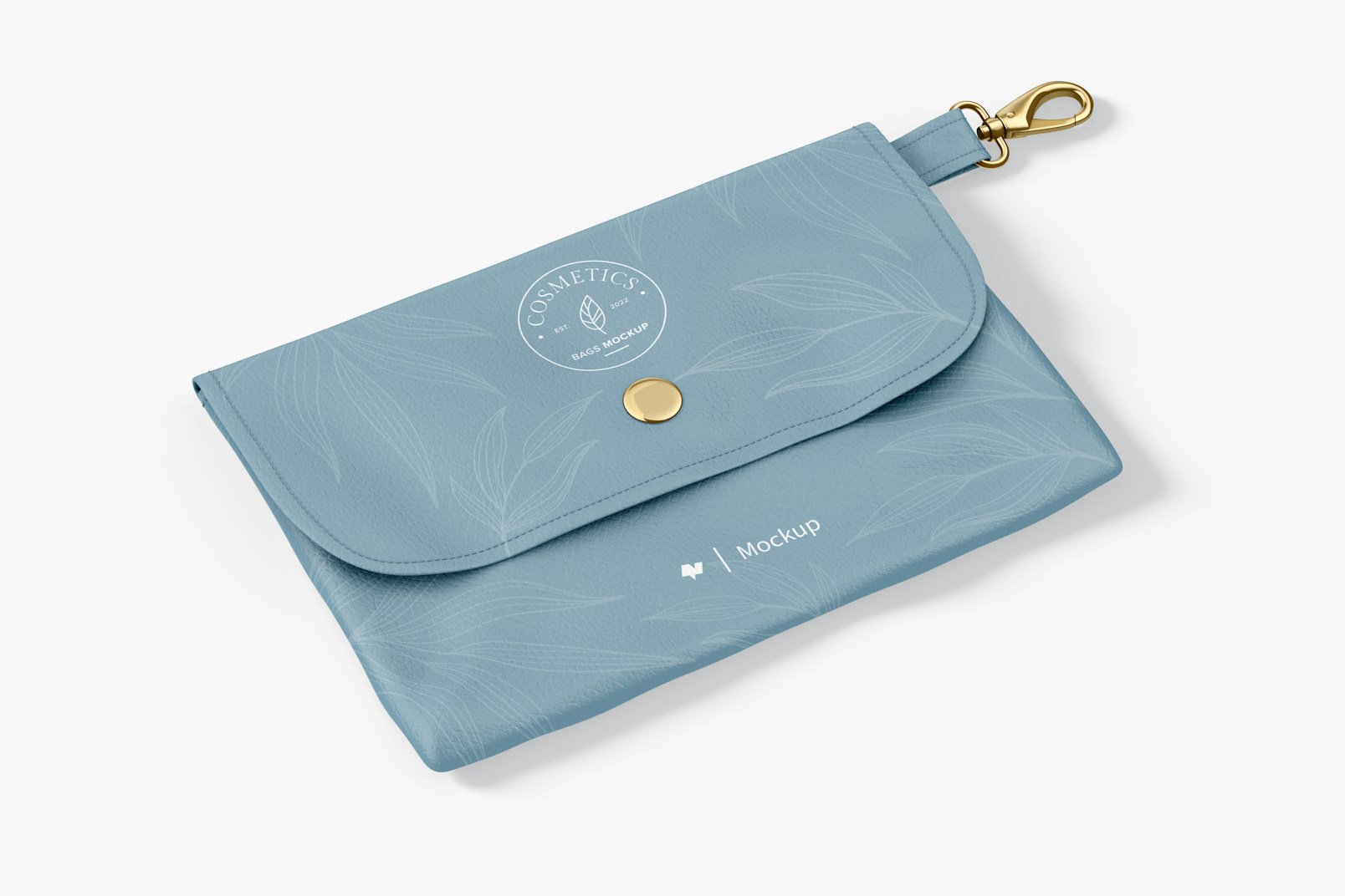 Casual Cosmetic Bag Mockup, Perspective View