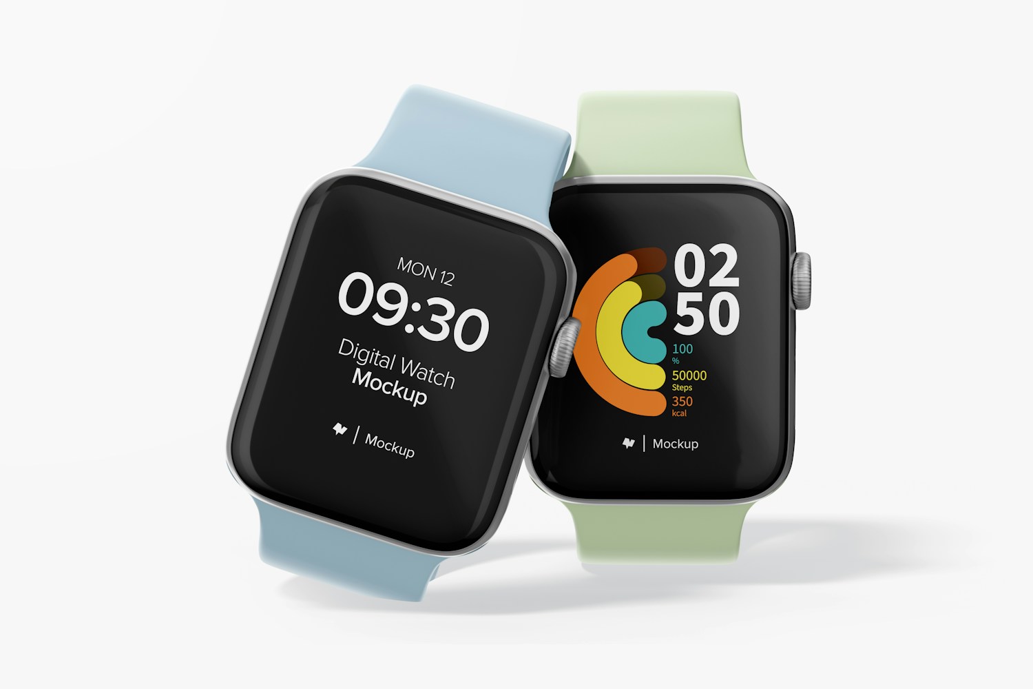 Apple Watches Series 6 Mockup, Leaned