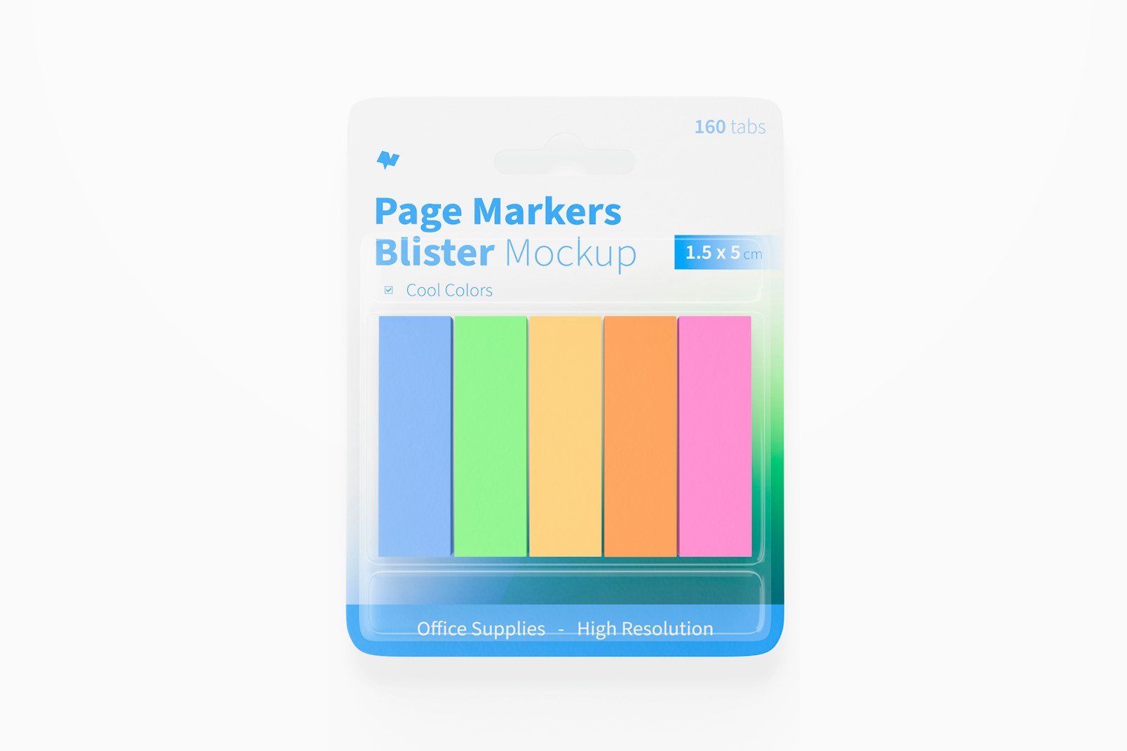 Page Markers Blister Mockup