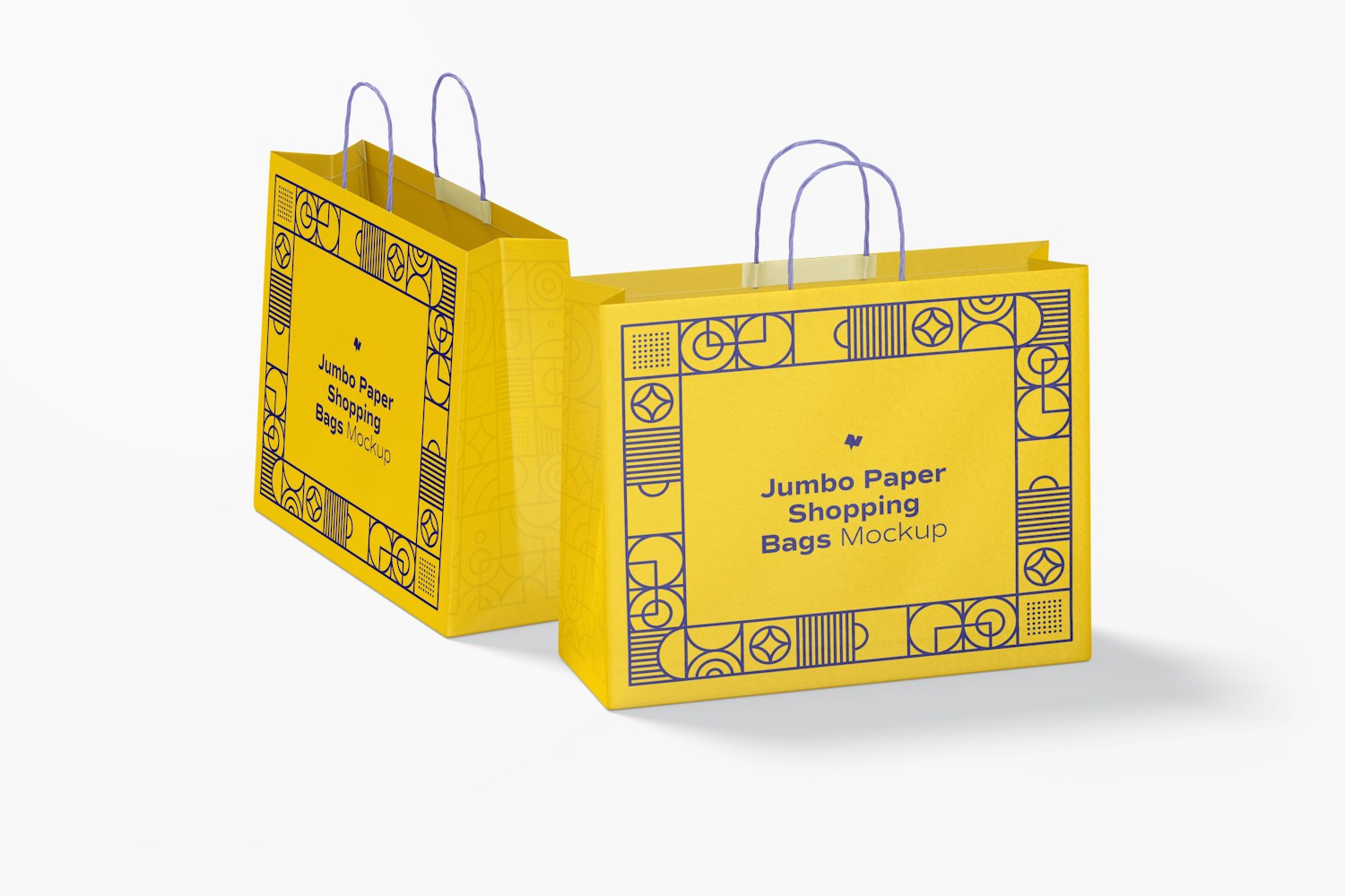 Jumbo Paper Shopping Bags Mockup
