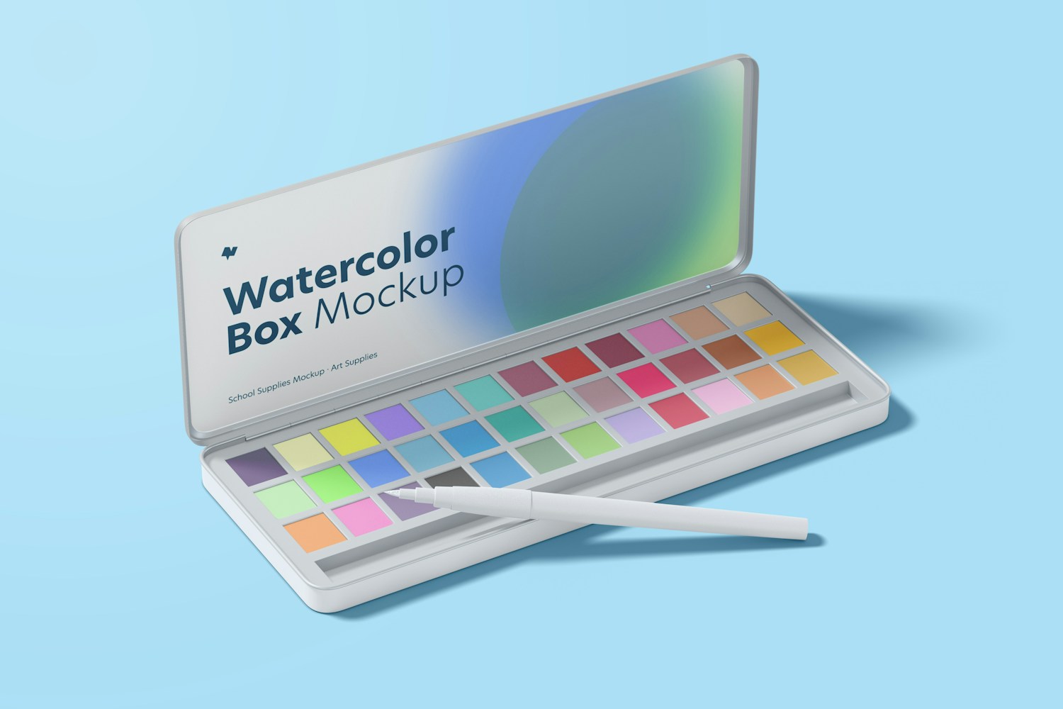 Watercolor Box Mockup