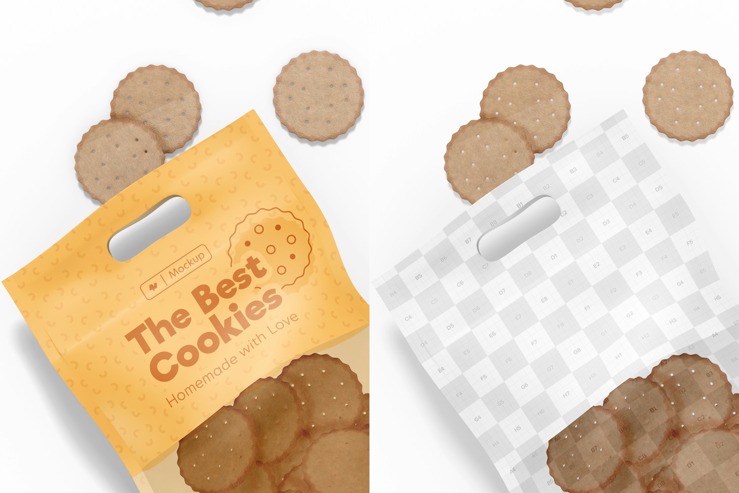Clear Pouch Bag Mockup, Close Up Clear Pouch Bag Mockup, Close Up