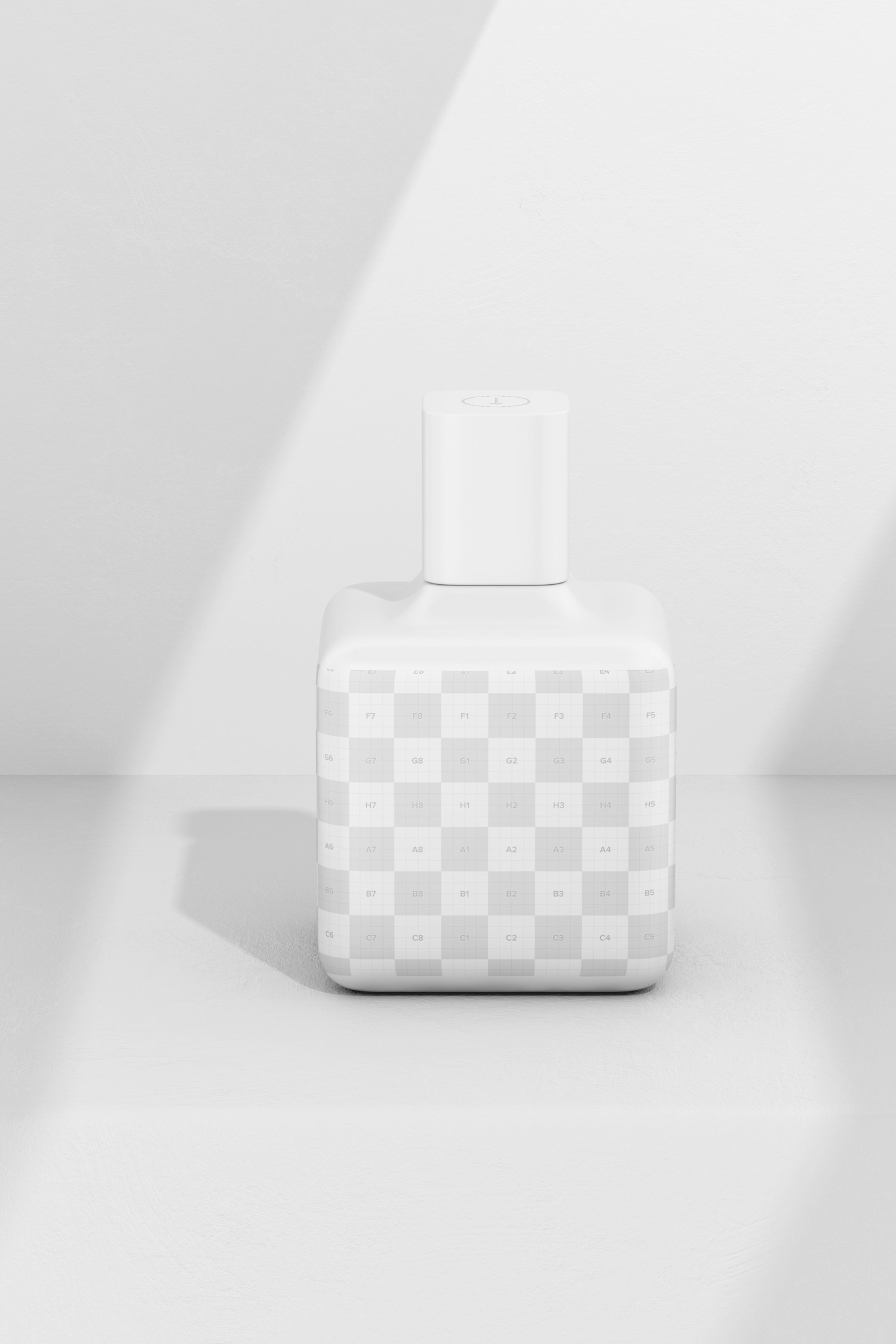 200 ml Square Lotion Bottle Mockup, Front View