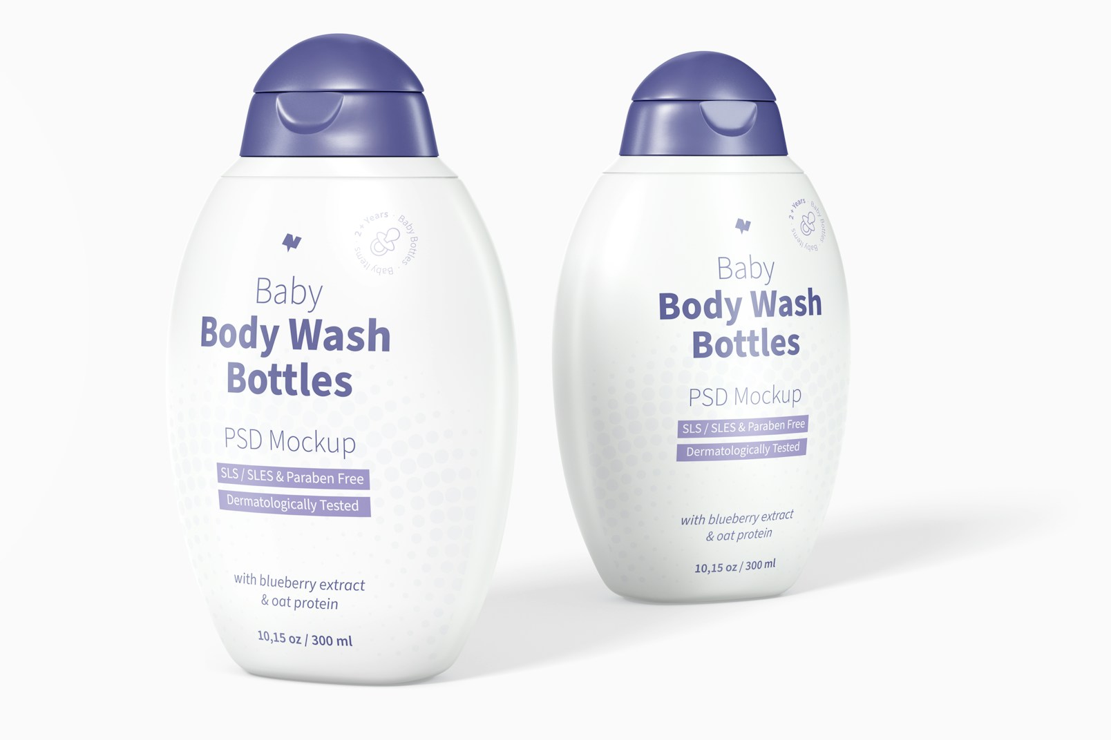 Baby Body Wash Bottles Mockup