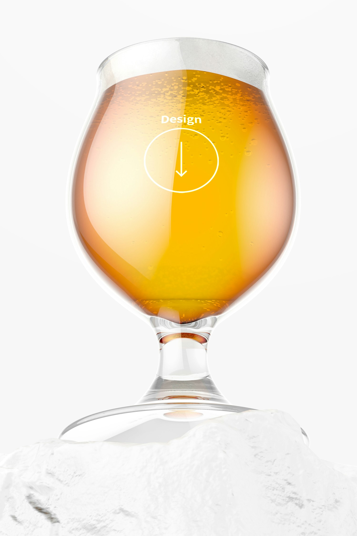 13 oz Belgian Beer Glass Mockup