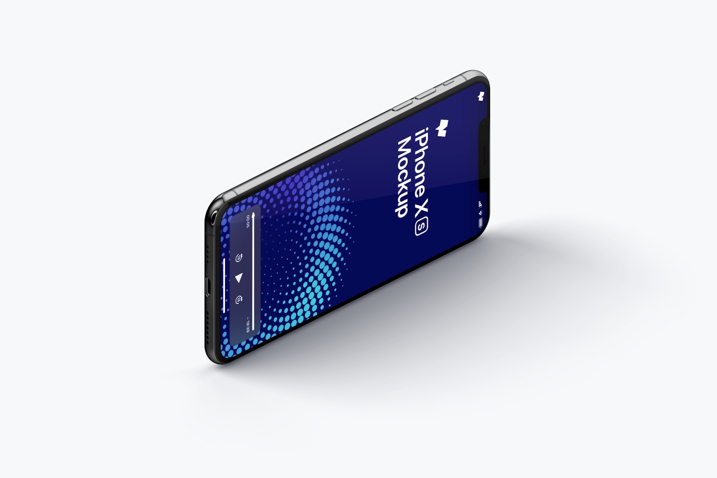 iPhone XS Max Mockup, Isometric Right View 03