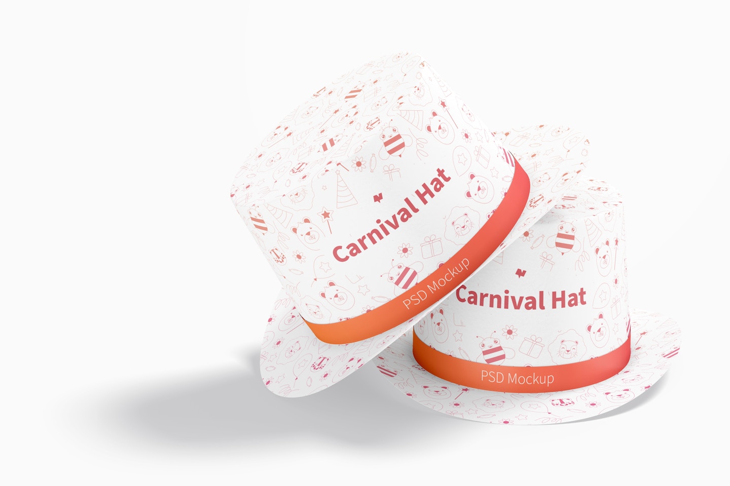 Carnival Hats Mockup, Stacked