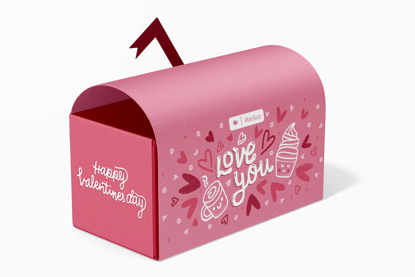 Mailbox Candy Box Mockup, Left View