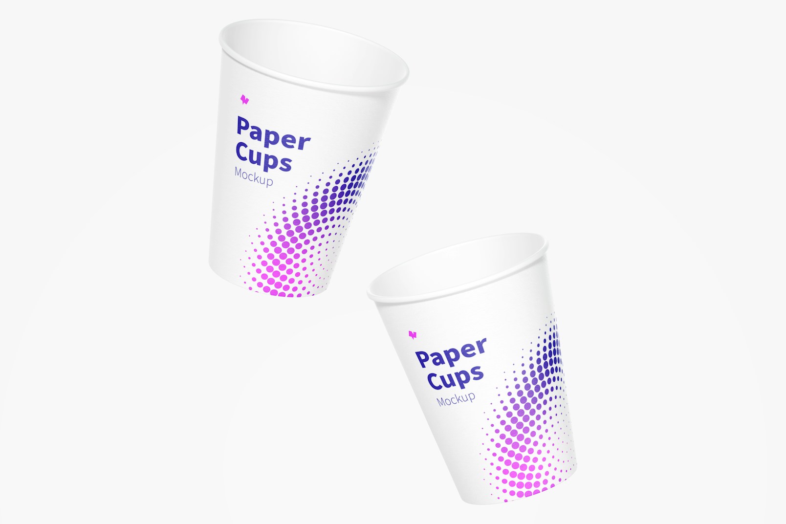 Paper Cups Mockup, Floating