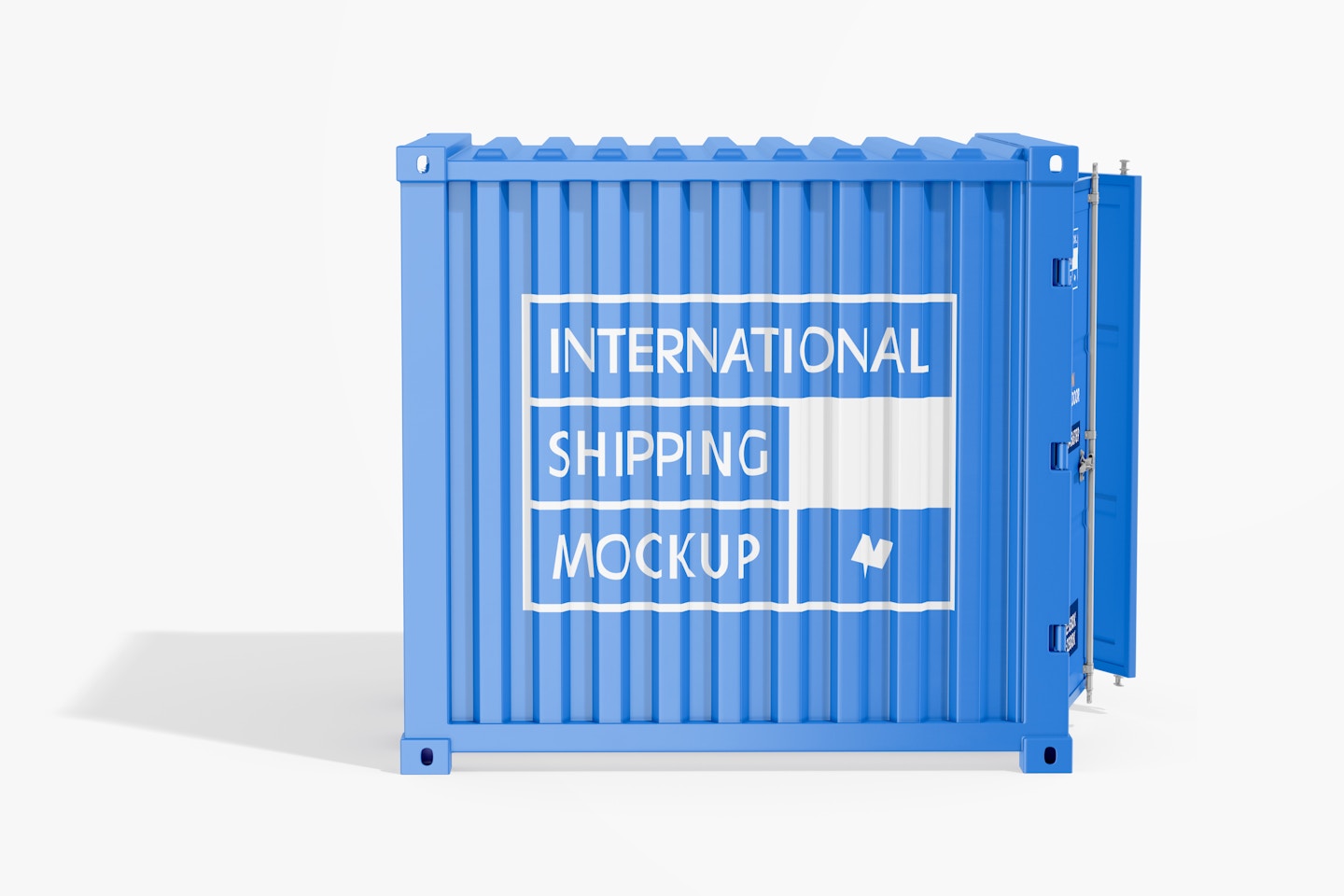 Shipping Container Mockup, Front View